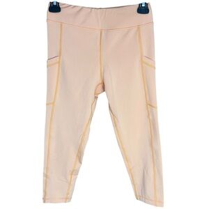 GD Fashion Capri Active Leggings Orange New